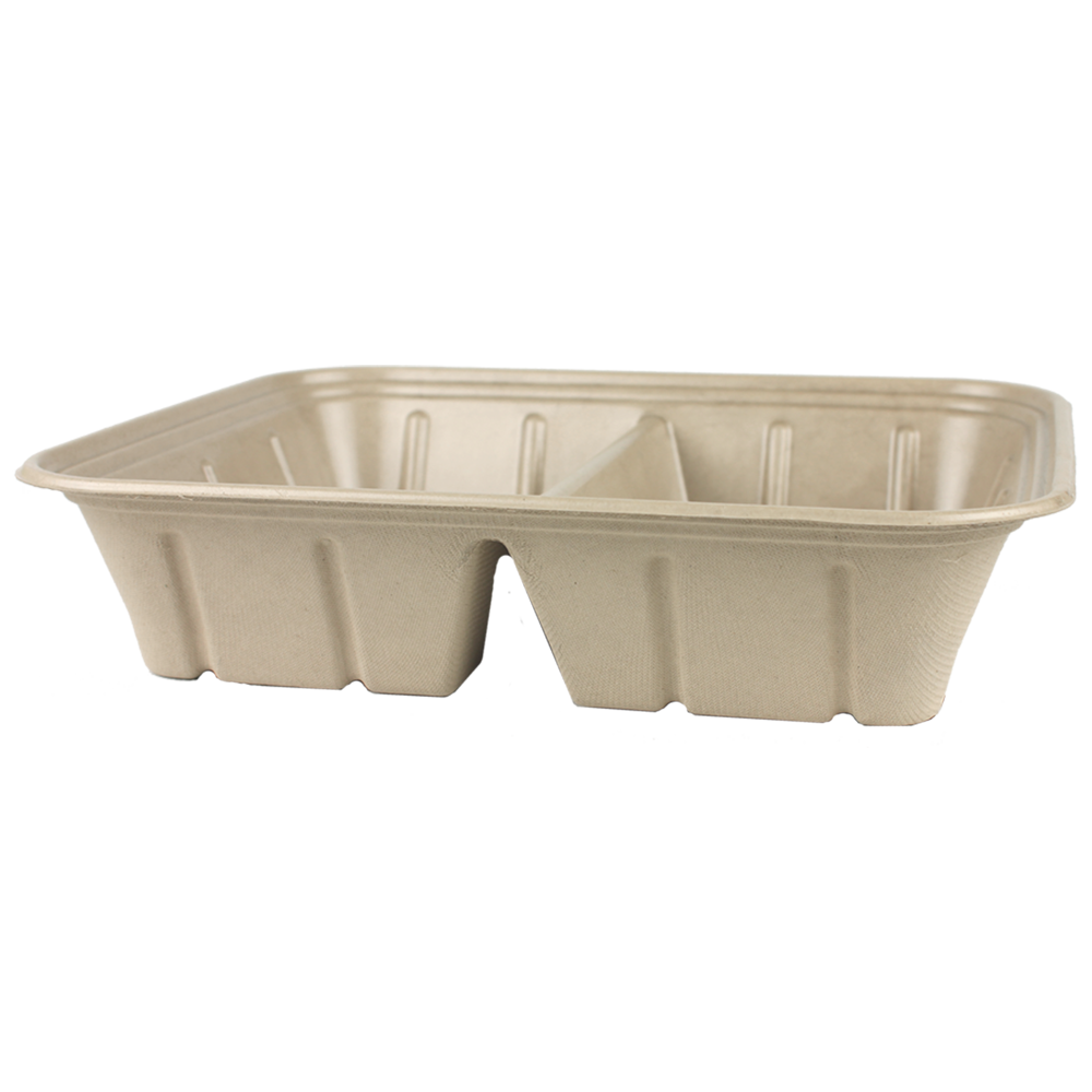 112 oz Fiber Catering Pan, Laminated, 2-Compt