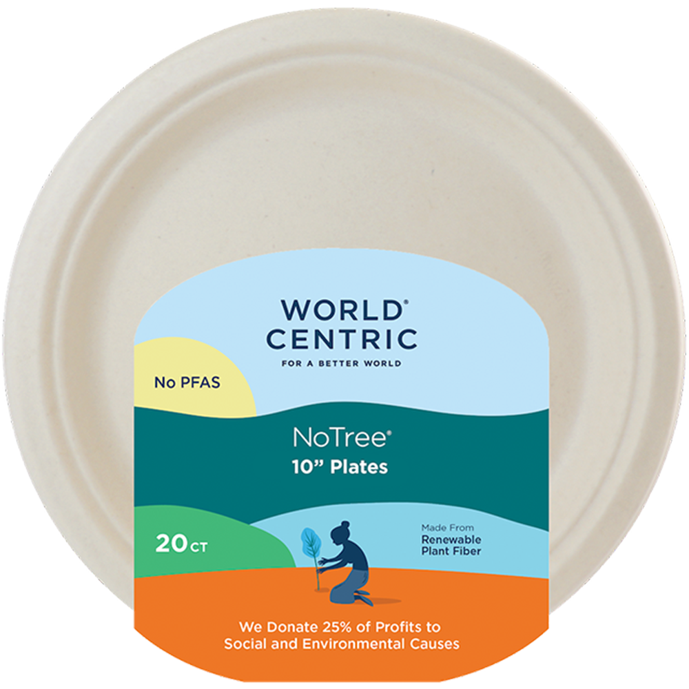 10" Round Fiber Plate, Retail