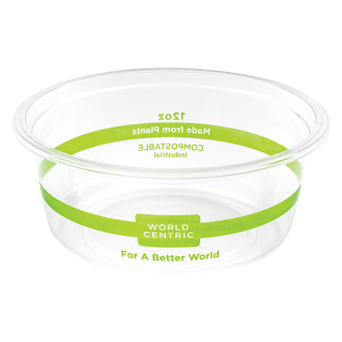12 oz Round Deli Container, Clear PLA