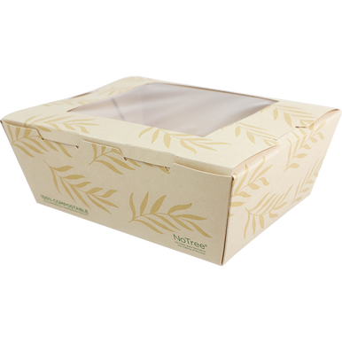 NoTree® 7x5.7x2.5” (46 oz) #8 Container with Clear PLA Window