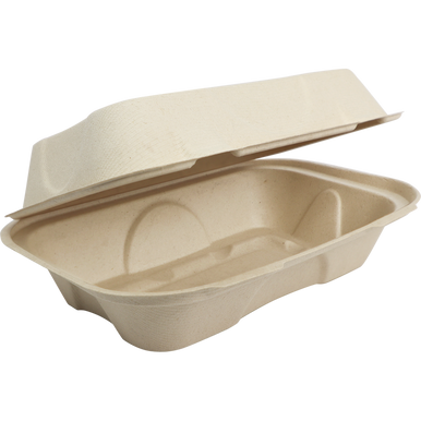 9x6x3" Fiber Hoagie Box, Laminated