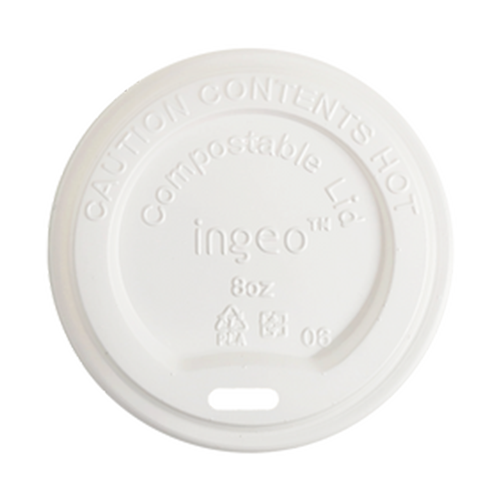 Lid - 8 oz Paper Hot Cups, CPLA