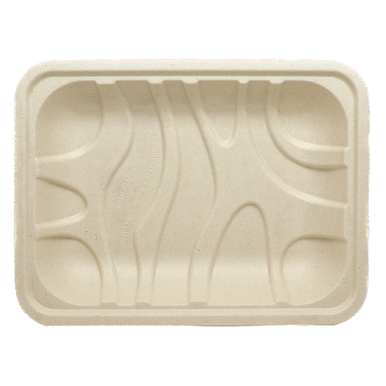 8.6x6.5x1.25” 3P Meat and Produce Fiber Tray