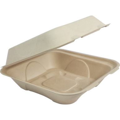 9x9x3" Fiber Clamshell