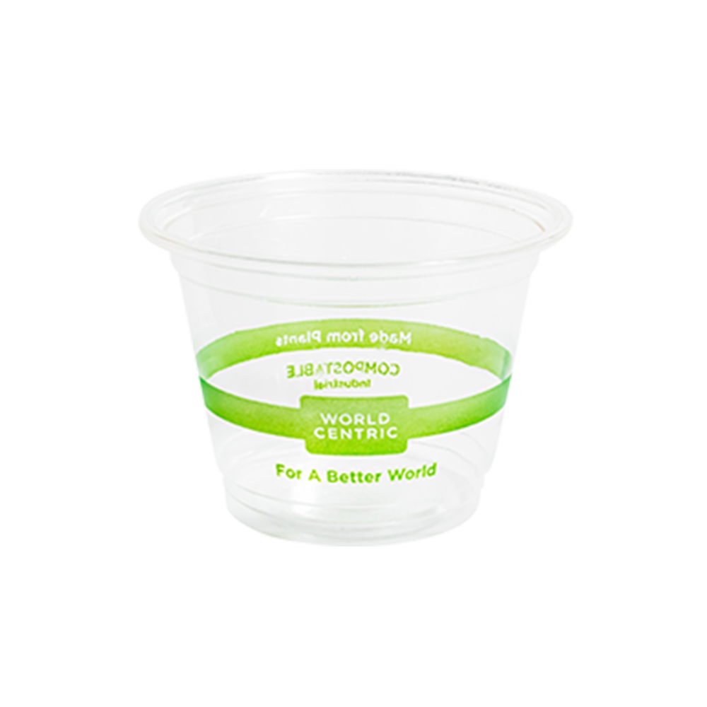 9 oz Cold Cup, Clear PLA, Squat