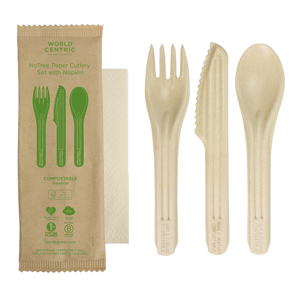 NoTree® 6" Assorted Cutlery with Napkin