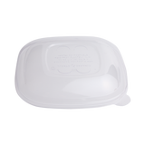Lid - 24-48 oz Fiber Square Bowls, Clear PLA, Vented
