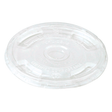 Lid with Straw Hole - 9 to 24 oz Cold Cups, Clear PLA