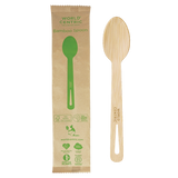 6.7" Bamboo Spoon, Wrapped