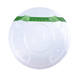 Lid with Straw Hole - 9 to 24 oz Cold Cups, Clear PLA, Stripe