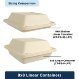 Fiber Lid - 8x8" Linear Fiber Containers