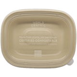 Lid - 20-48 oz Fiber Boxes, Clear PLA