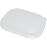 Flat Lid - 20-48 oz Fiber Boxes, Clear PLA