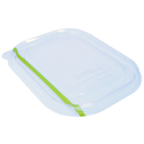 Flat Lid - 20-48 oz Fiber Boxes, Clear PLA, Stripe
