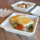 8x8" Fiber Linear Takeout Container