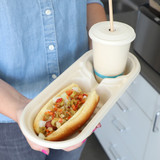 13x5x2" Serving Tray with Cup Holder