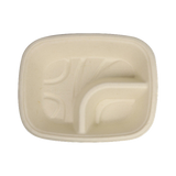 7x5x1.5” Fiber Nacho Tray, 2-Compt