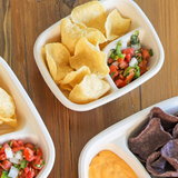 7x5x1.5” Fiber Nacho Tray, 2-Compt