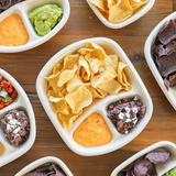 9x8x1.5" Fiber Nacho Tray, 3-Compt