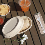 6" TPLA Cutlery Set (Fork, Napkin), Wrapped