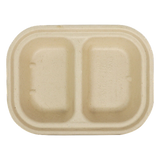 8x6x1.5" (14 oz) Fiber Container, 2-Compt