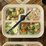 Lid - Fiber Bento Box, 5-Compt, Clear PLA