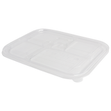 Lid - Fiber Bento Box, 5-Compt, Clear PLA