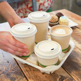 Fiber Lid - 8 oz Paper Hot Cups