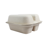 8x5x3" Fiber Taco Box, 2-Compt