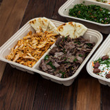 112 oz Fiber Catering Pan, Laminated, 2-Compt