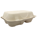 9x6x3” Fiber Hinged Hoagie Box, 2-Compt