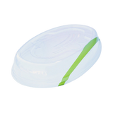Lid - Large Burrito Bowls (32 oz), Clear PLA, Vented, Stripe