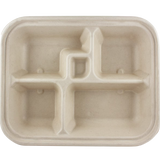 12x9.5x2” Fiber Bento Box, 5-Compt
