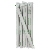 9" Kraft Paper Jumbo Straw, Wrapped