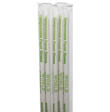 8" Kraft Paper Straw, Wrapped