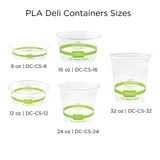 8 oz Round Deli Container, Clear PLA