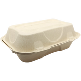 9x6x3" Fiber Hinged Hoagie Box