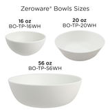ZeroWare® 56 oz Bowl, White