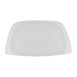 Lid - 24-32 oz Rectangular Deli Containers, Clear PLA