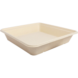 9x9" Fiber Linear Takeout Container, Laminated