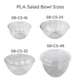 24 oz Salad Bowl, Clear PLA