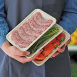8.3x4.9 x.7" 17S Meat and Produce Fiber Tray