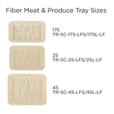 8.2x5.7x.6” 2S Meat and Produce Fiber Tray, Laminated