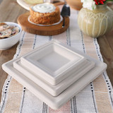 8" Fiber Square Plate