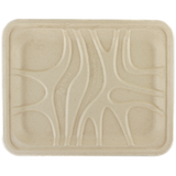 9.1x7.2x.7” 4S Meat and Produce Fiber Tray, Laminated