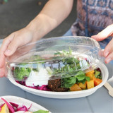 Lid - Large Burrito Bowls (32 oz), Clear PLA, Vented