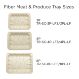 10.5x8.2x1.25” 8P Meat and Produce Fiber Tray