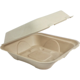 9x9x3" Fiber Clamshell, Laminated