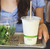 Lid with Straw Hole - 9 to 24 oz Cold Cups, Clear PLA