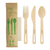 6.7" Bamboo Assorted Cutlery with Napkin, Wrapped